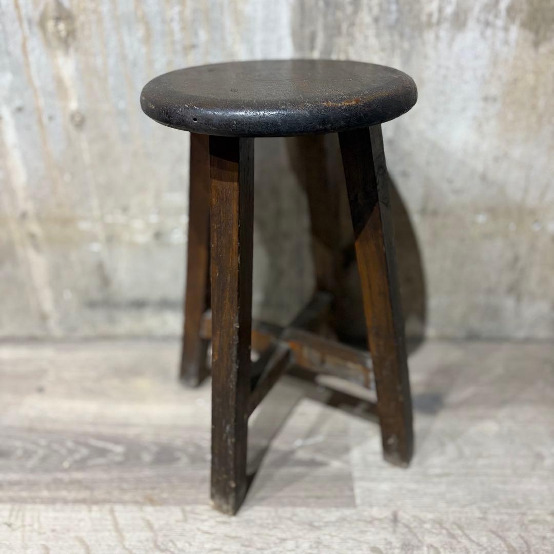 ヴィンテージ　丸スツール　ラウンドスツール　古道具