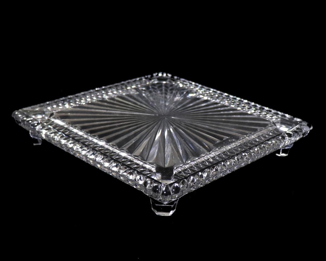 オールド・バカラ 珍品大型センターピース 2kg トレー ギャルドナップ トレイ