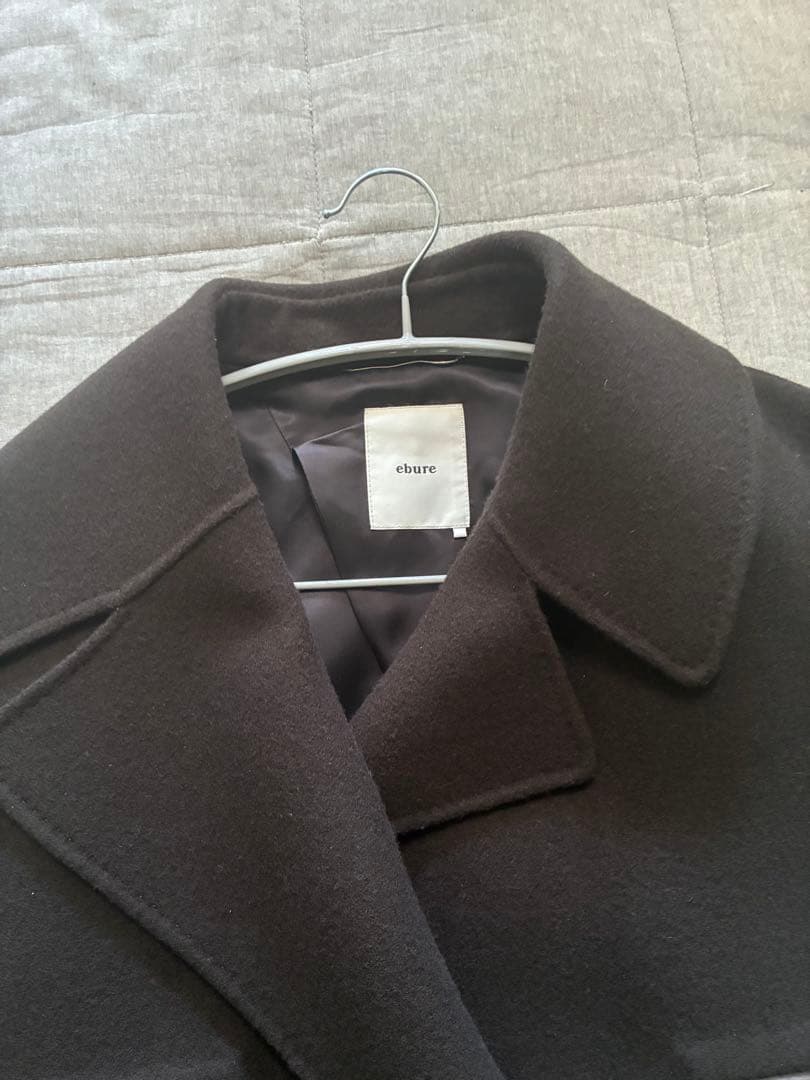 ebure こげ茶ウール ピーコート