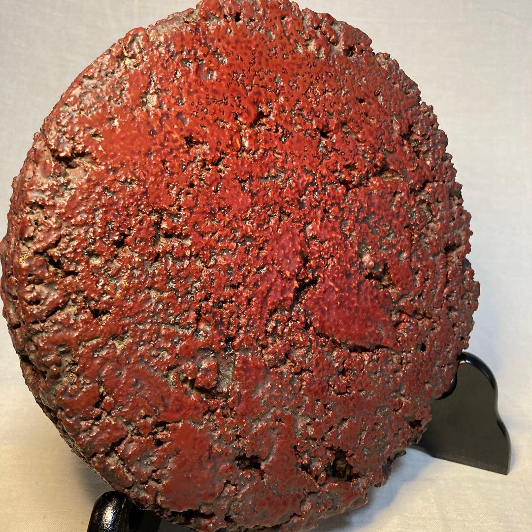 漆塊　堆漆　朱　花台　花瓶台　生花　飾り台　アンティーク　漆　置物