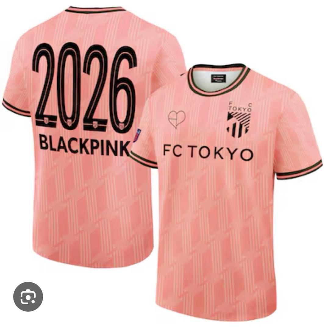 BLACKPINK × FC TOKYO コンフィットTシャツ　ピンクMサイズ