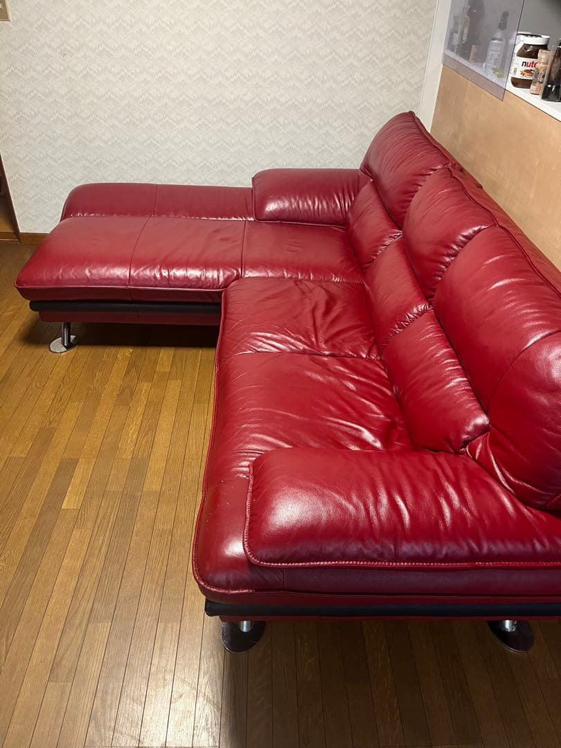 ニトリ　革張り　レザー　Ｌ字ソファー　ゾロ　コーナーソファー　カウチソファー