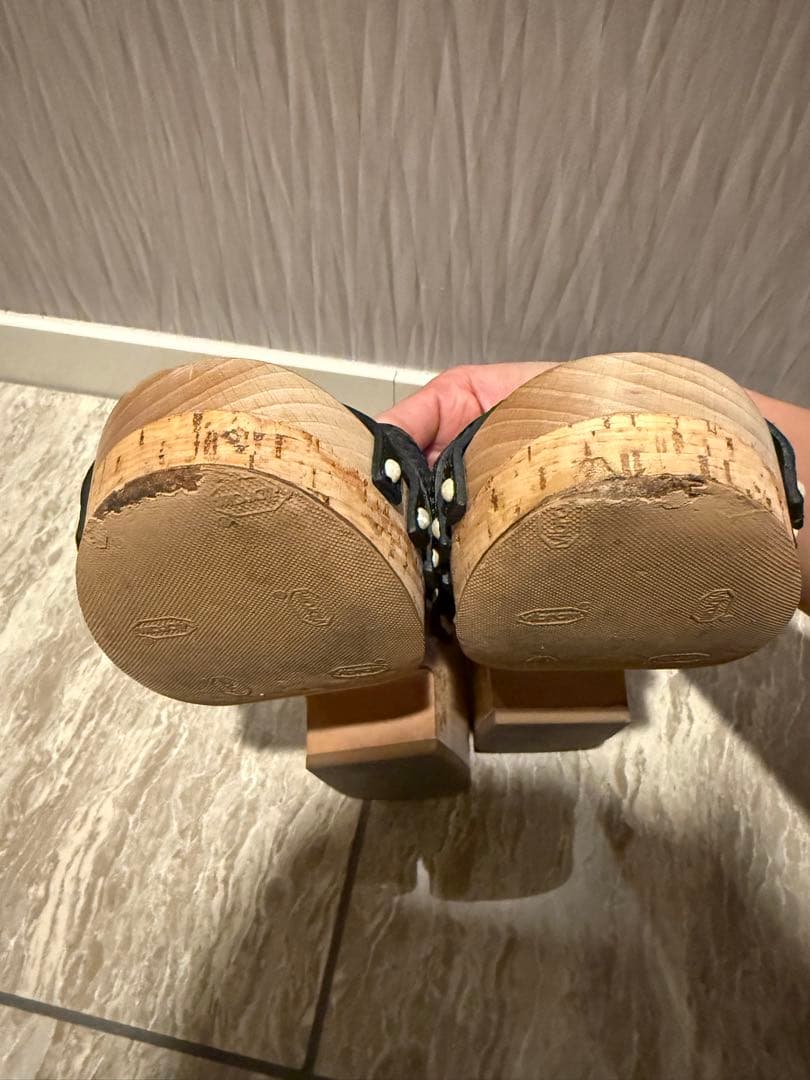 シャネル　CHANEL ウッドソール　サンダル　37サイズ