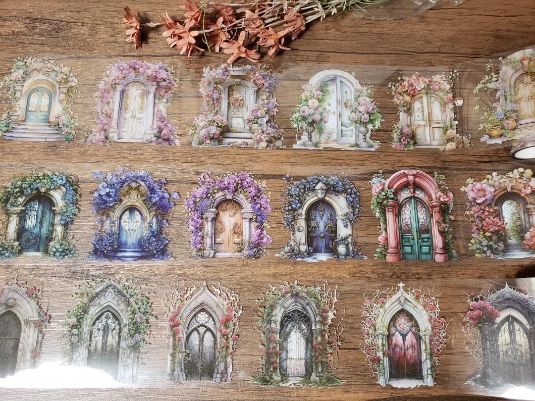 【nene様】「フローラルプリンセス光のフラワードアPETテープ6種」未開封①