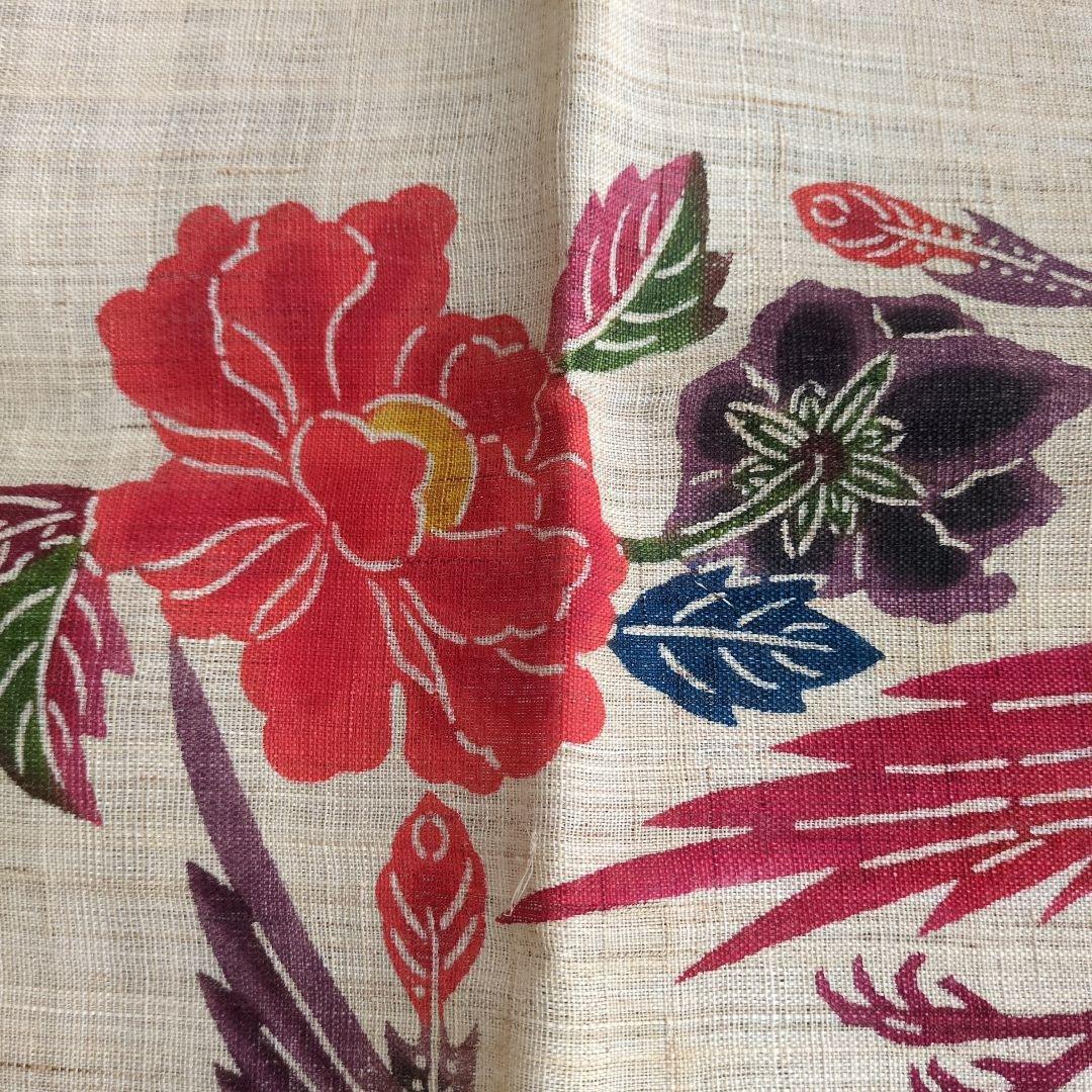 琉球びんがた麻タペストリー　手染め植物染料　名渡山工芸館　沖縄雑貨