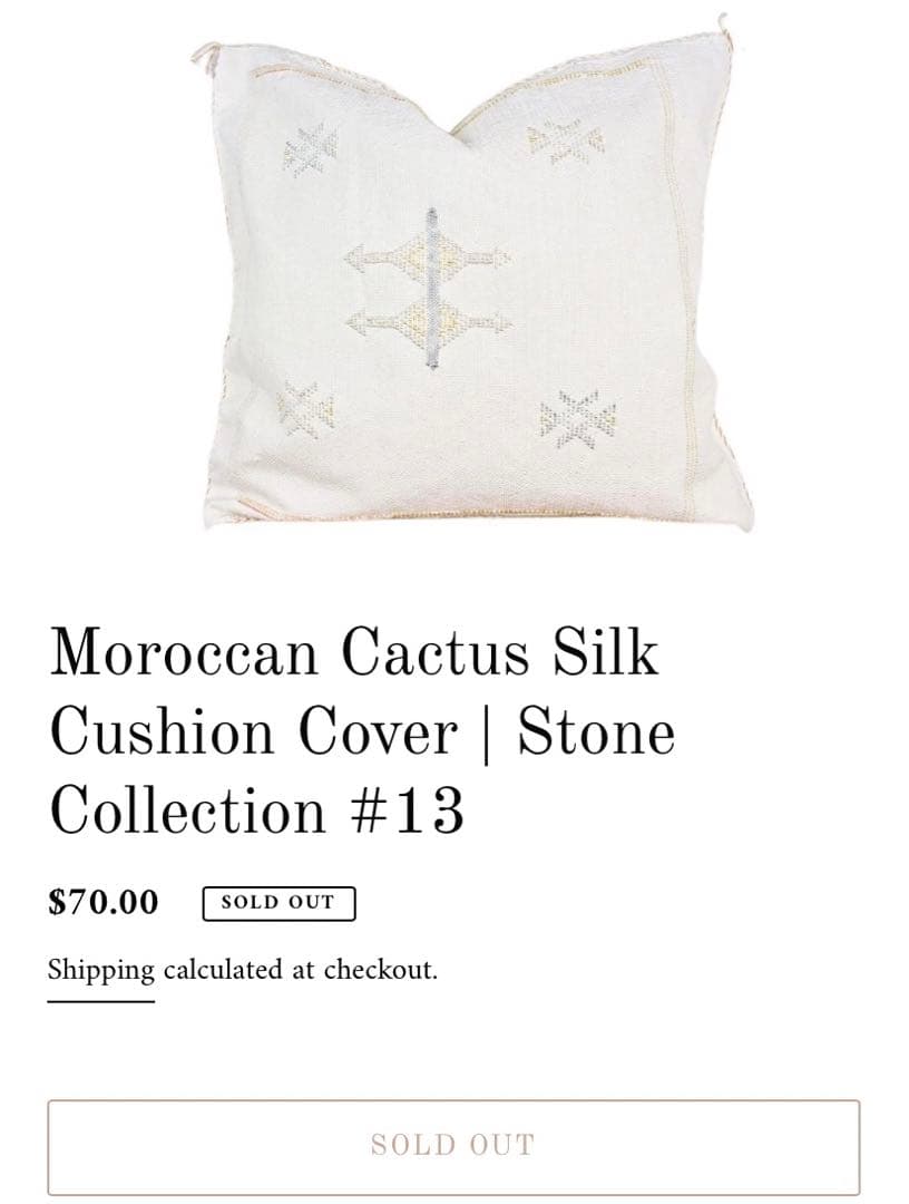 モロッコ クッションカバー　2枚セット