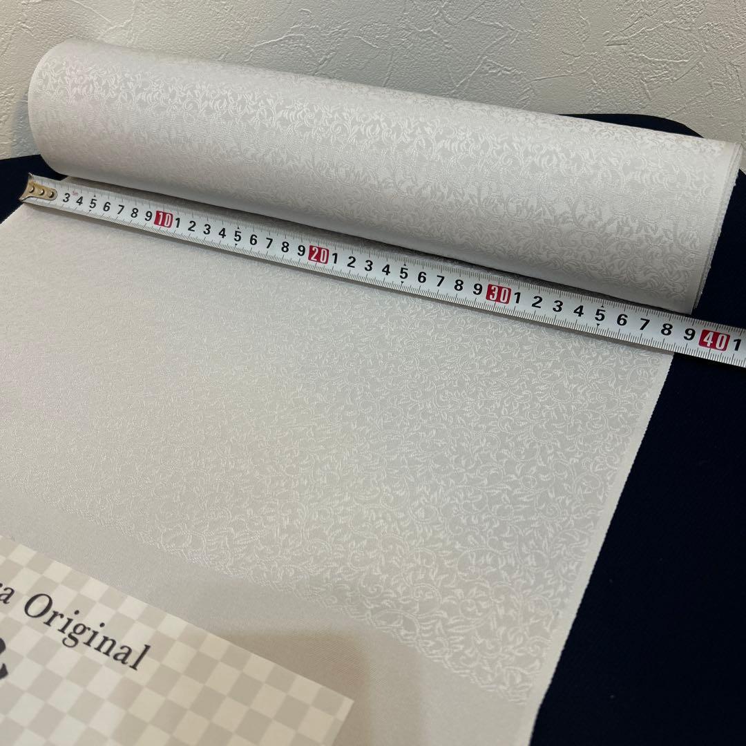 一蔵オリジナル　正絹　絆　反物　シルバー　唐草小花紋