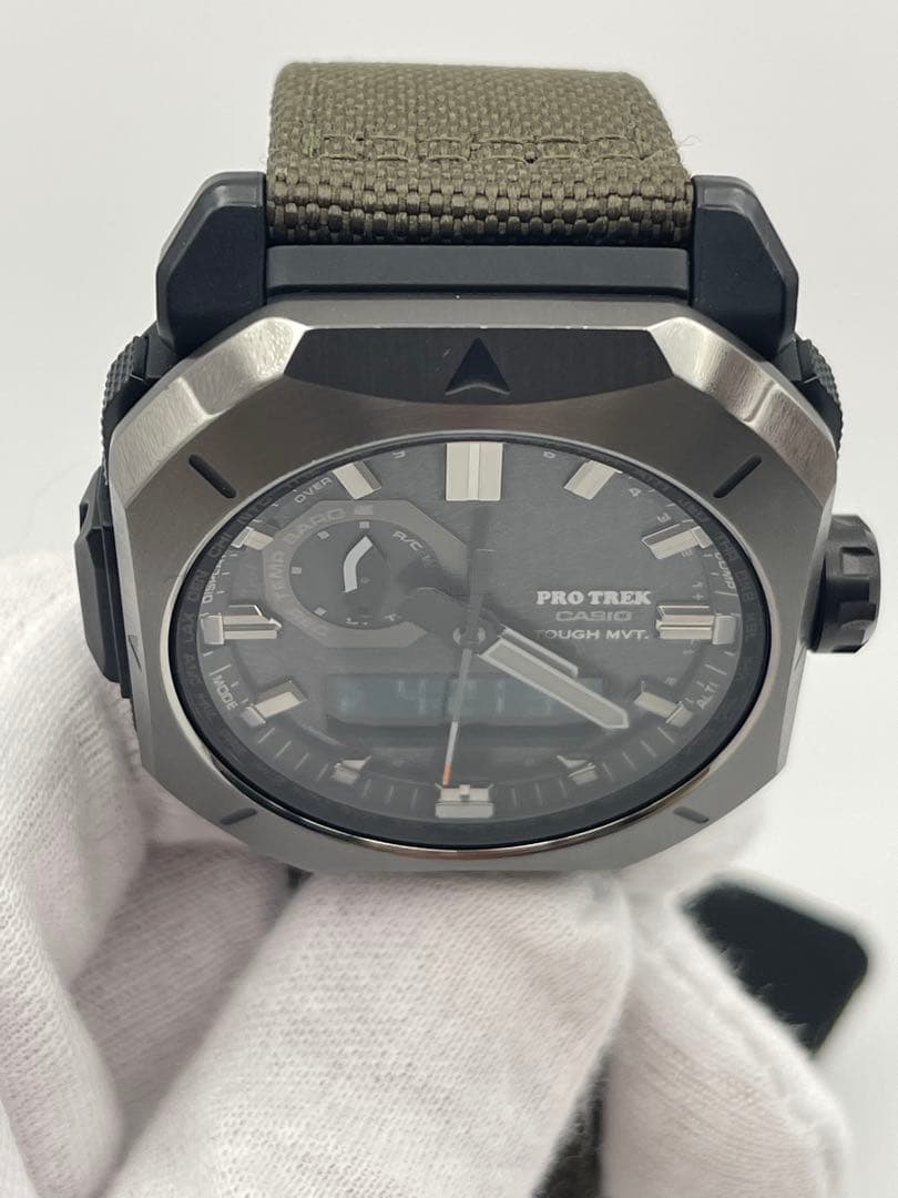 極美品 PROTREK PRW-6900YB-3JF カーキ 黒 プロトレック