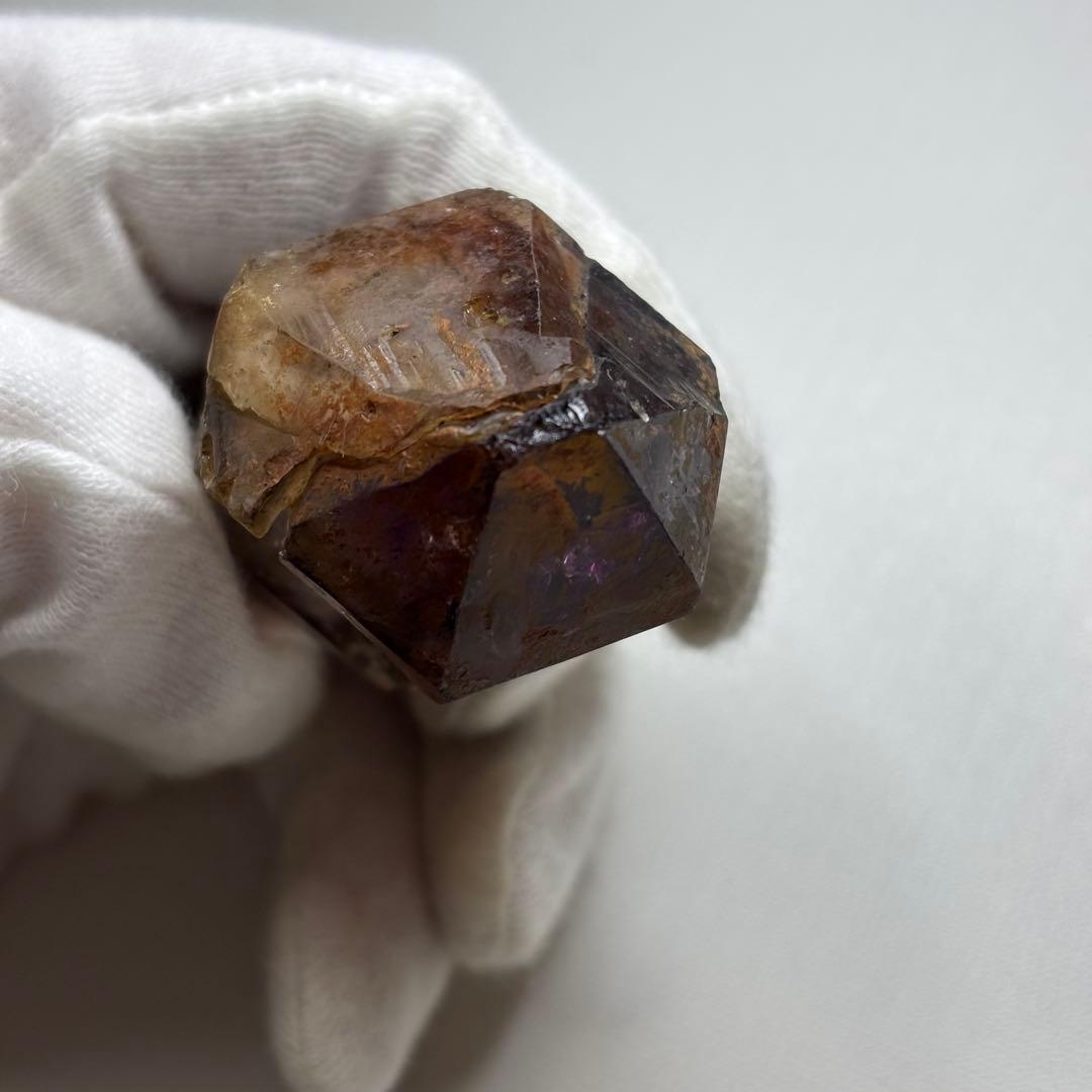 ジンバブエ産 スーパーセブン アメジストエレスチャル 原石85g