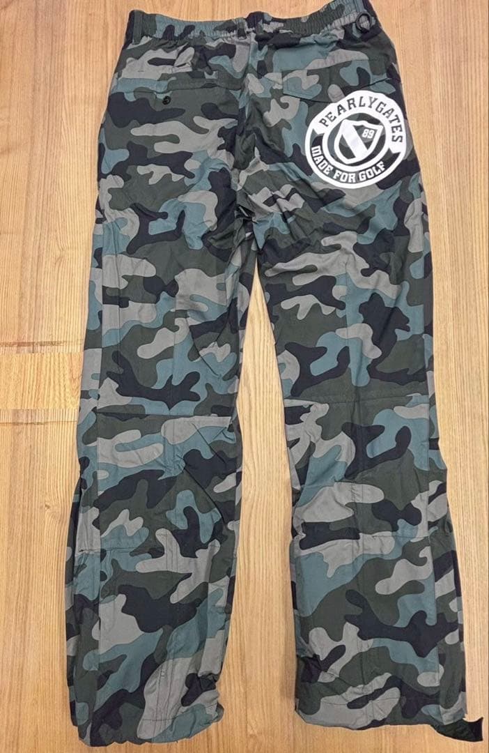 【未使用　美品】レインウェア　パーリーゲイツ　迷彩　カモフラ　上下セットサイズ4