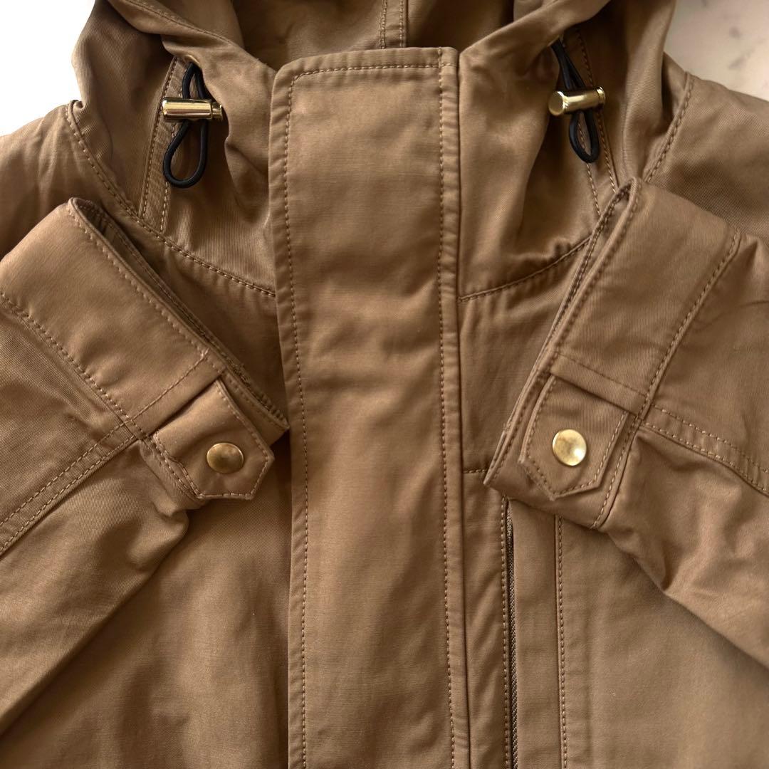 極美品♪イエナ 洗える C/Pフーデットコート ライナー付きモッズコート