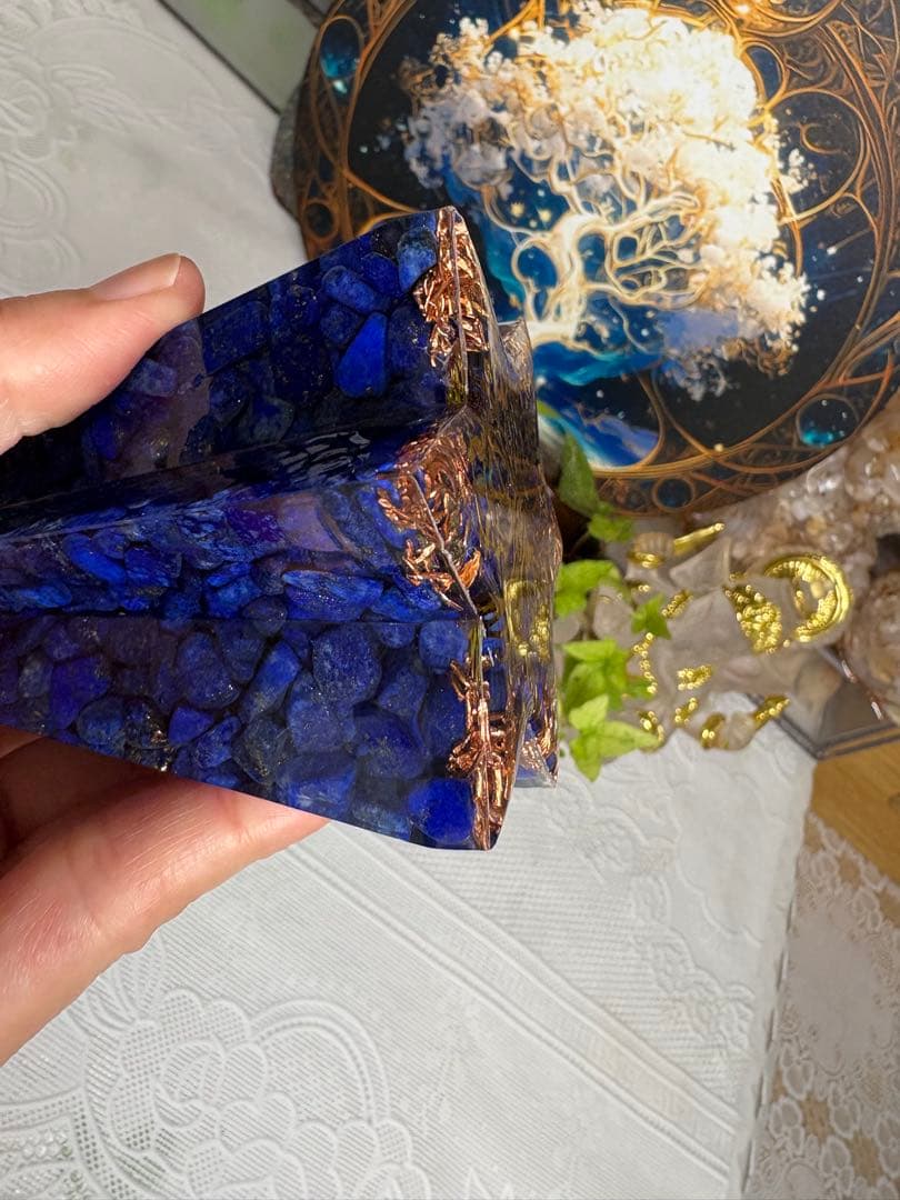 みかつき様☆ オーダー☆専用ページ オルゴナイト六角錐 3A高品質ラピスラズリ