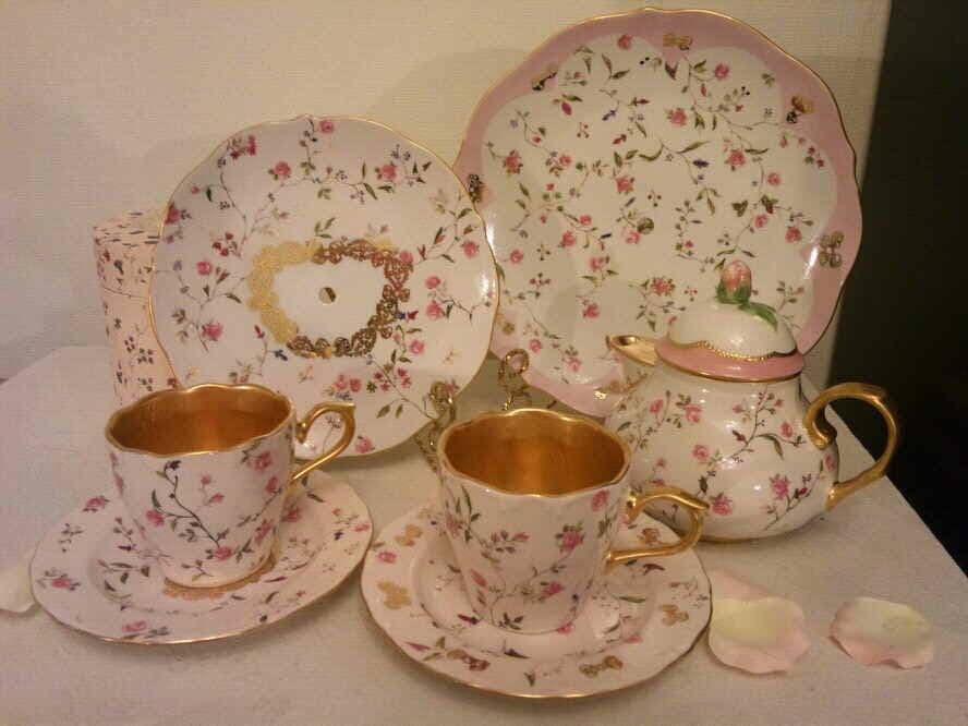 ポーセラーツ１点物！アフタヌーンティーセット