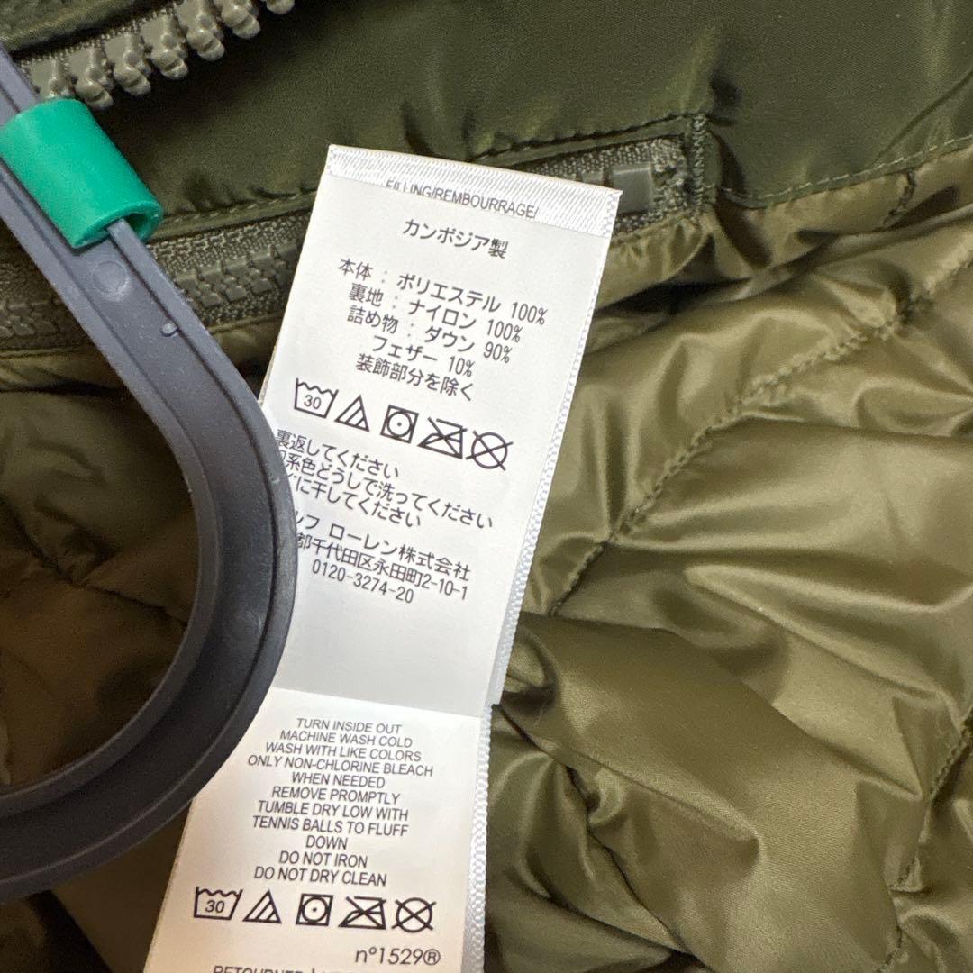 【新品タグ付】ラルフローレン ダウンジャケット オリーブ（日本M相当）