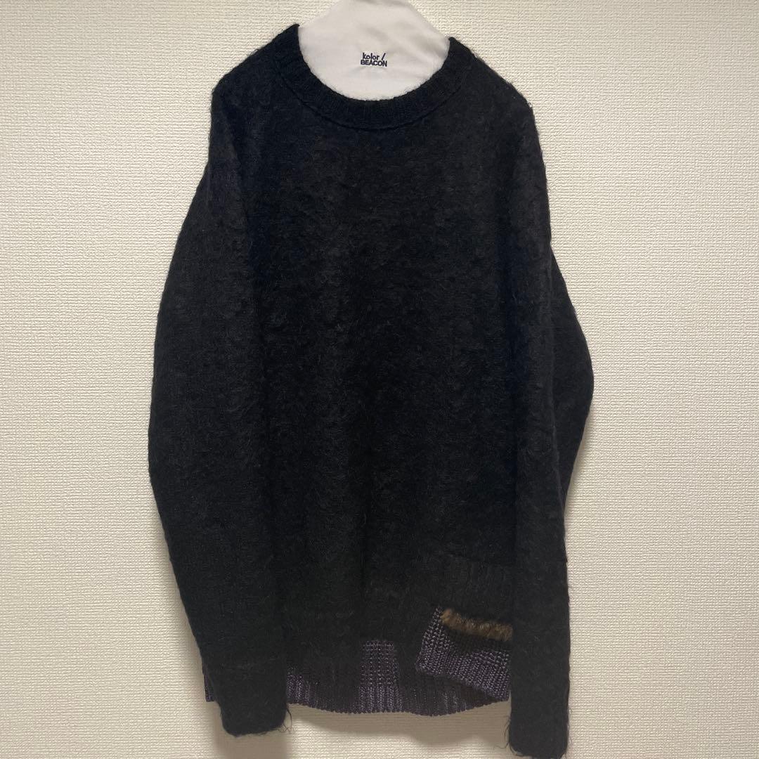 【kolor 23AW】裾ファー切り替え モヘヤ ニット サイズ3