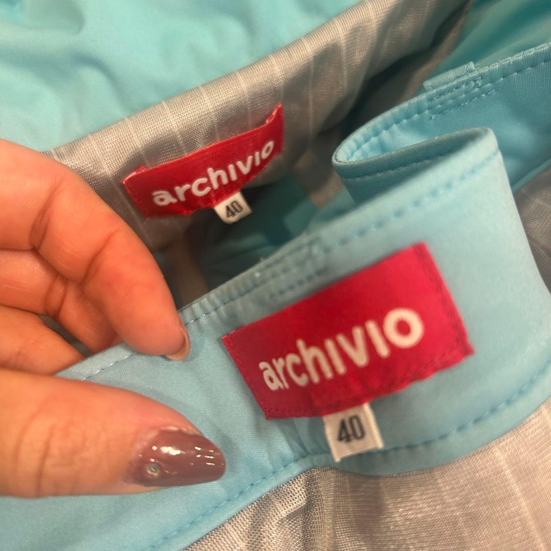 archi♡vio 水色 ジャケット スカート セット　アルチビオ　40 中綿