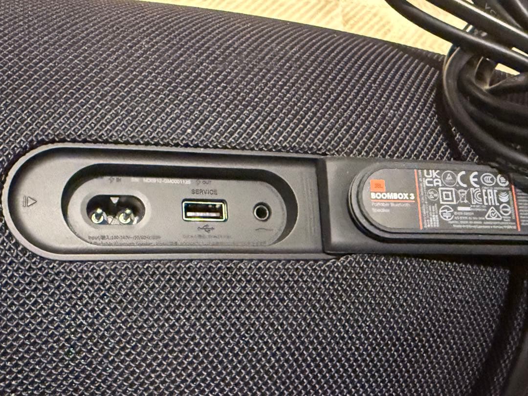 電源ケーブル付JBL BOOMBOX3ポータブル Bluetoothスピーカー