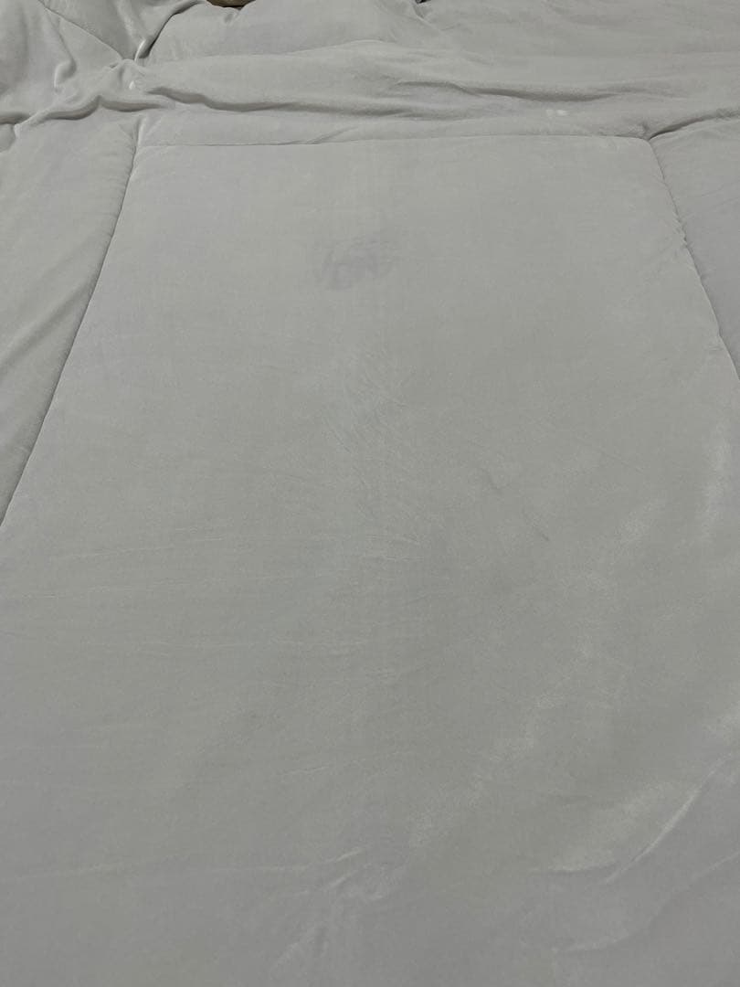 【新品】WARMY アルガンオイル加工 フリル 掛けふとん シングル グレー