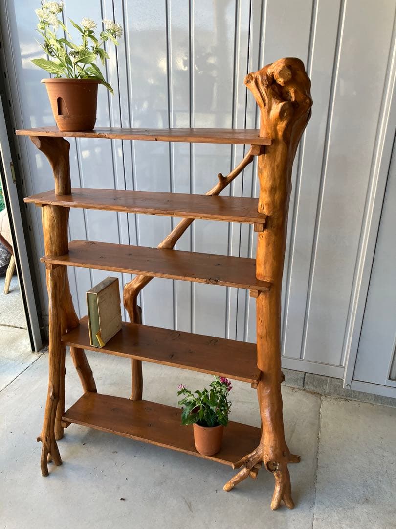 流木本棚５段ハンドメイド