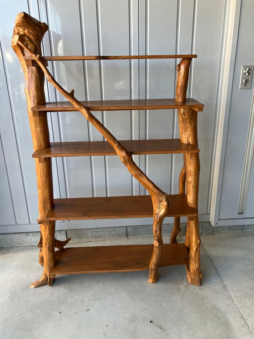 流木本棚５段ハンドメイド