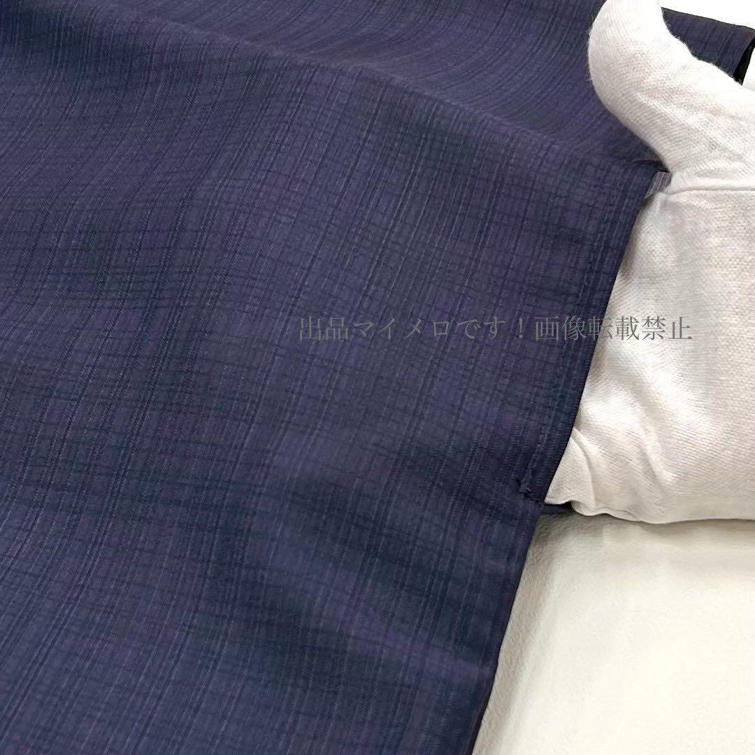 浴衣　夏　単着物　紺色　吸湿速乾　献上柄　半幅帯　2点セット　0713②