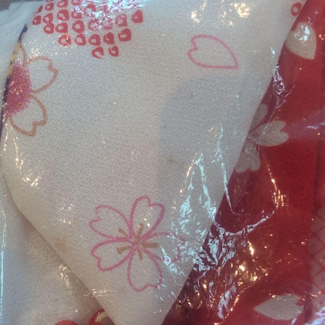 子供用 七五三 衣装 赤 花柄 双子