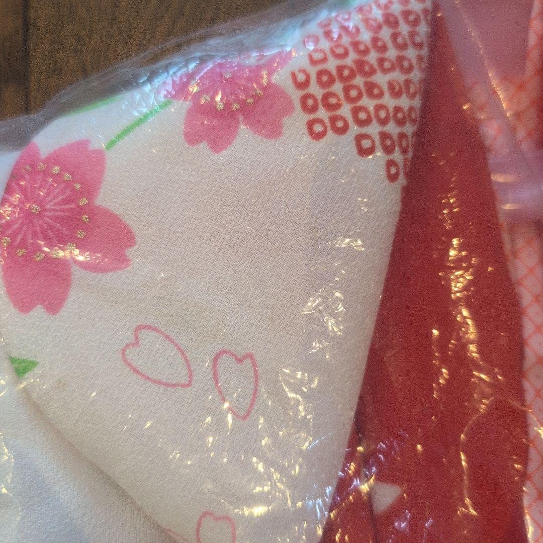 子供用 七五三 衣装 赤 花柄 双子