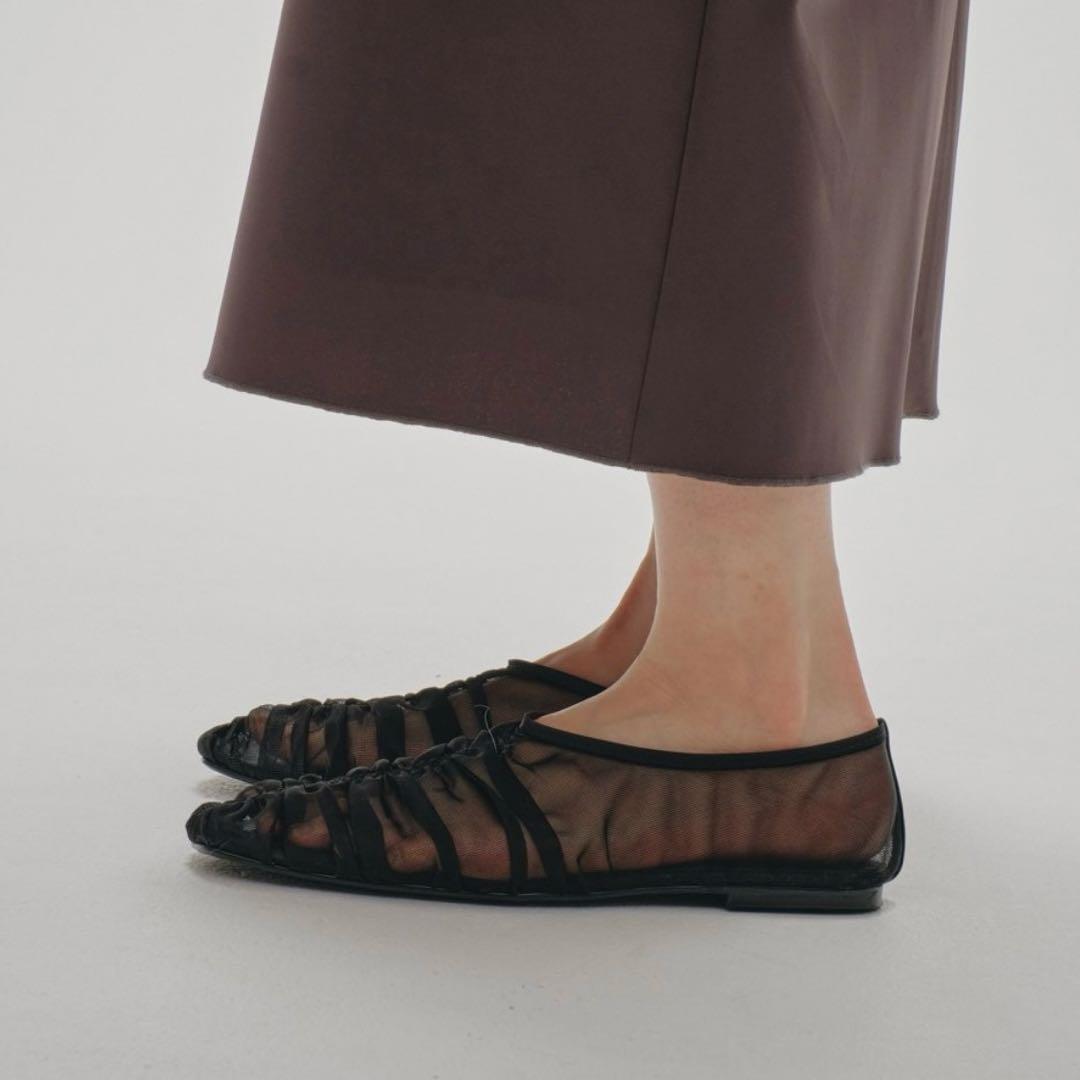 靴 TODAYFUL Sheer Gather Flatshoes