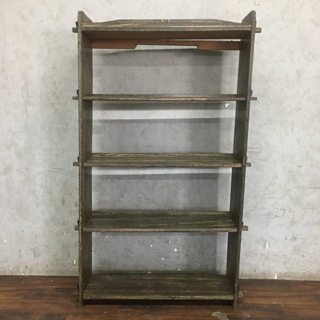 ヴィンテージ家具 くさびの本棚 5段 高さ約115㎝ 古道具 古家具