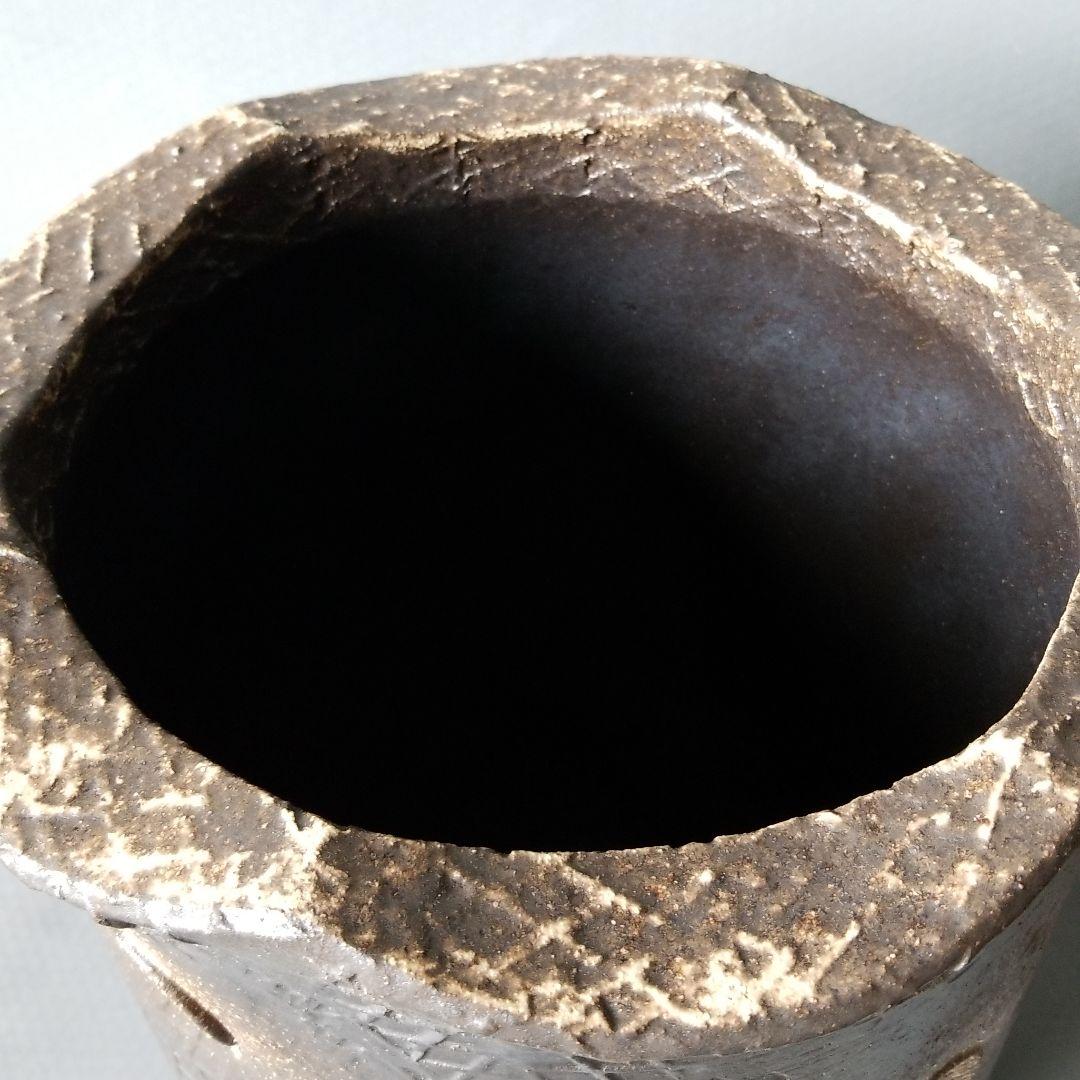 信楽焼 傘立て 貝殻模様 高さ４７cm