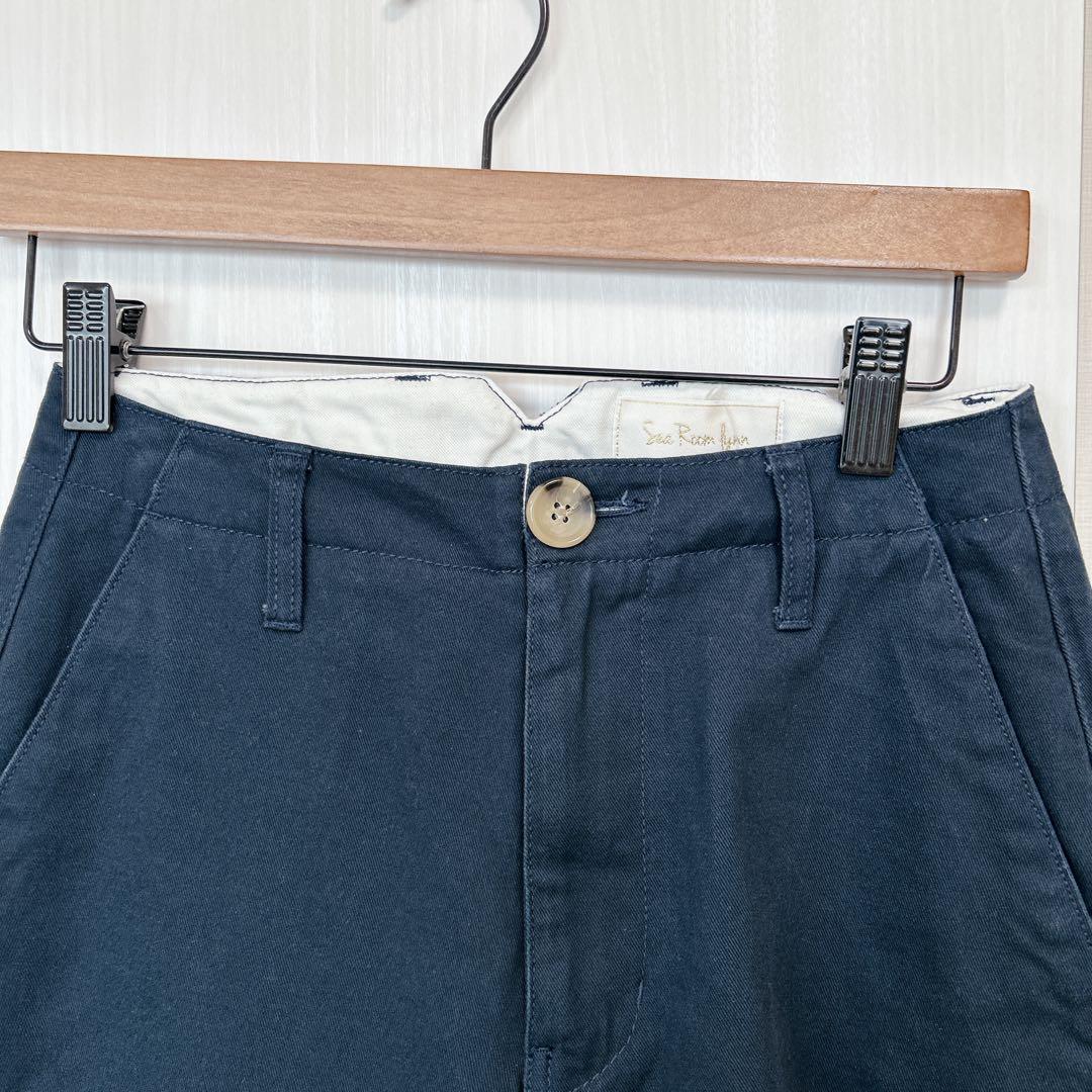 【新品】searoomlynn クラッシュチノパンツ　ネイビー