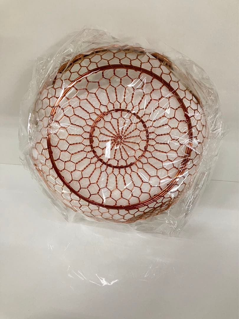 京金網細工 手編みかご 中サイズ 20㎝