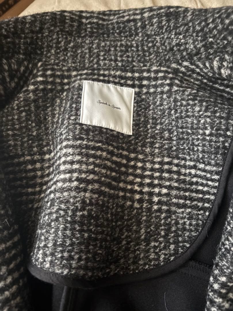 スピックアンドスパン　Wスライバーチェックハーフコート36