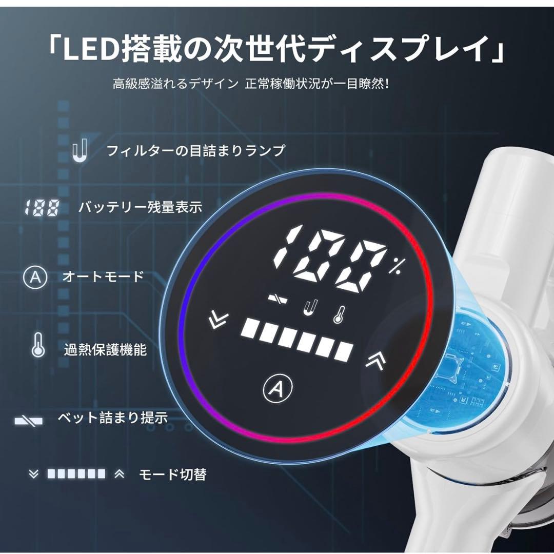 【新品未使用】2in1充電スタンド付 75Kpa コードレス掃除機
