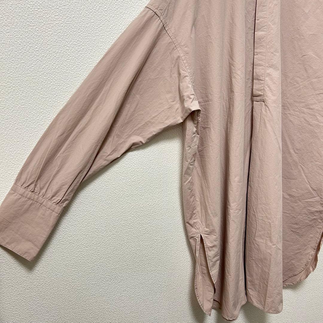 かぐれ コットンシルクチュニックシャツ ピンク フリーサイズ