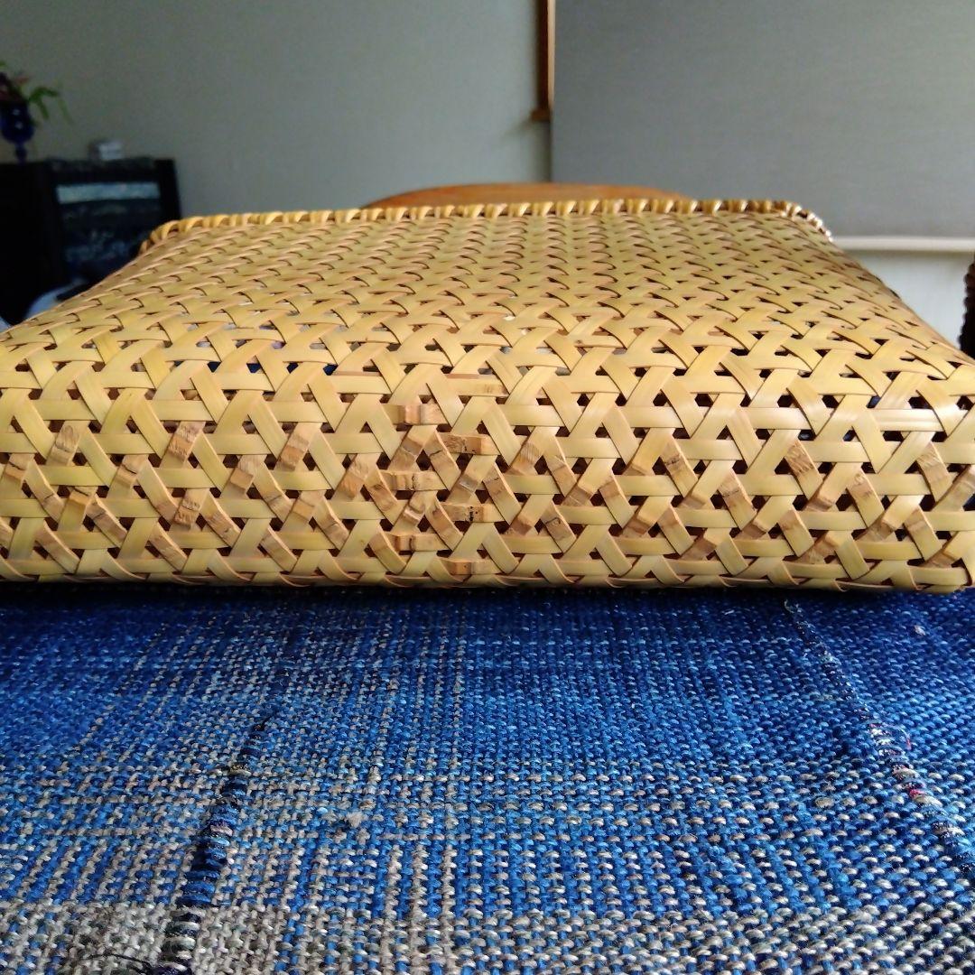大分　別府　竹細工　作家物　亀甲編み　籠バッグ