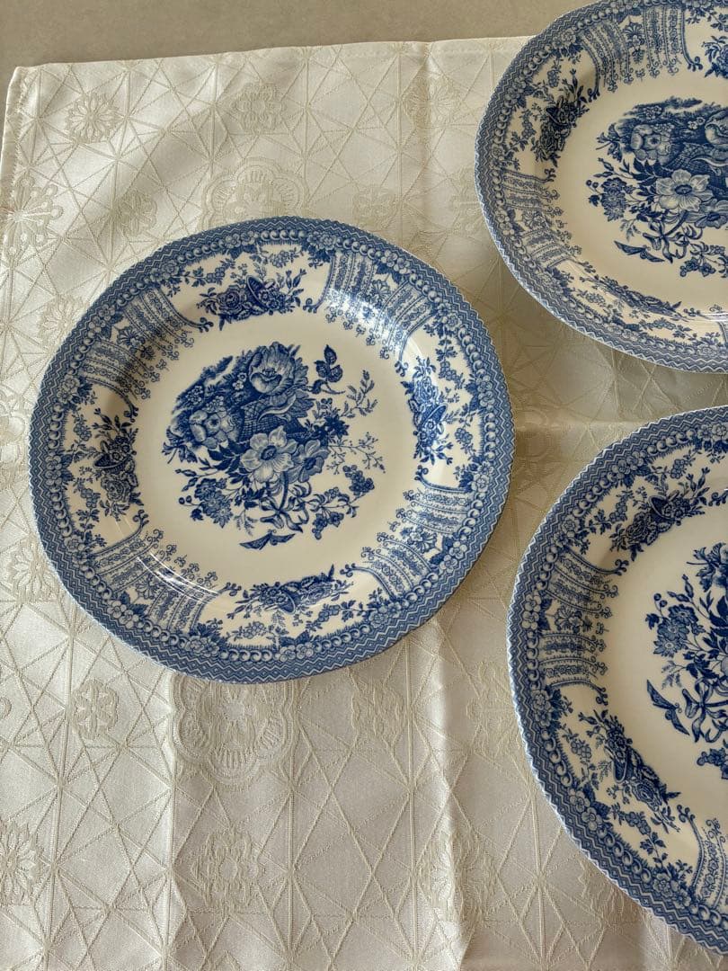 BURLEIGHフローラ プレート 21.5センチ5枚