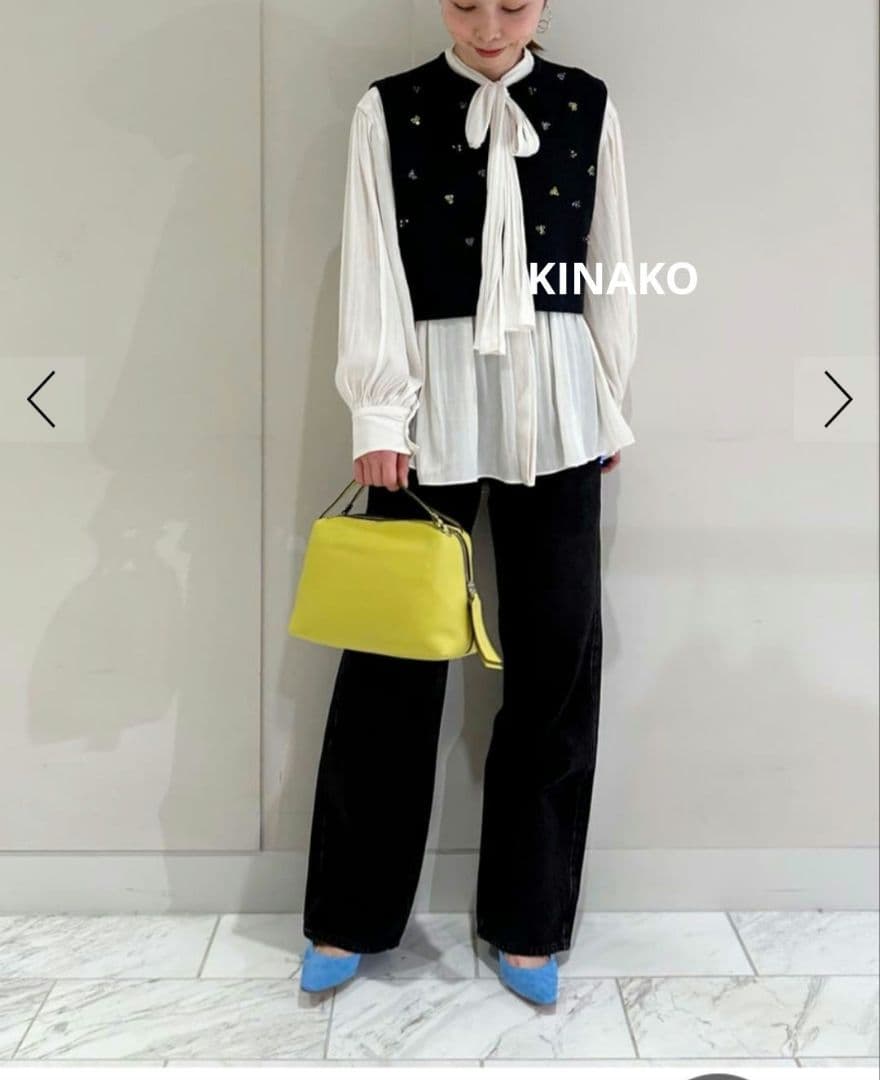 フローツイル ワイドボウタイブラウス