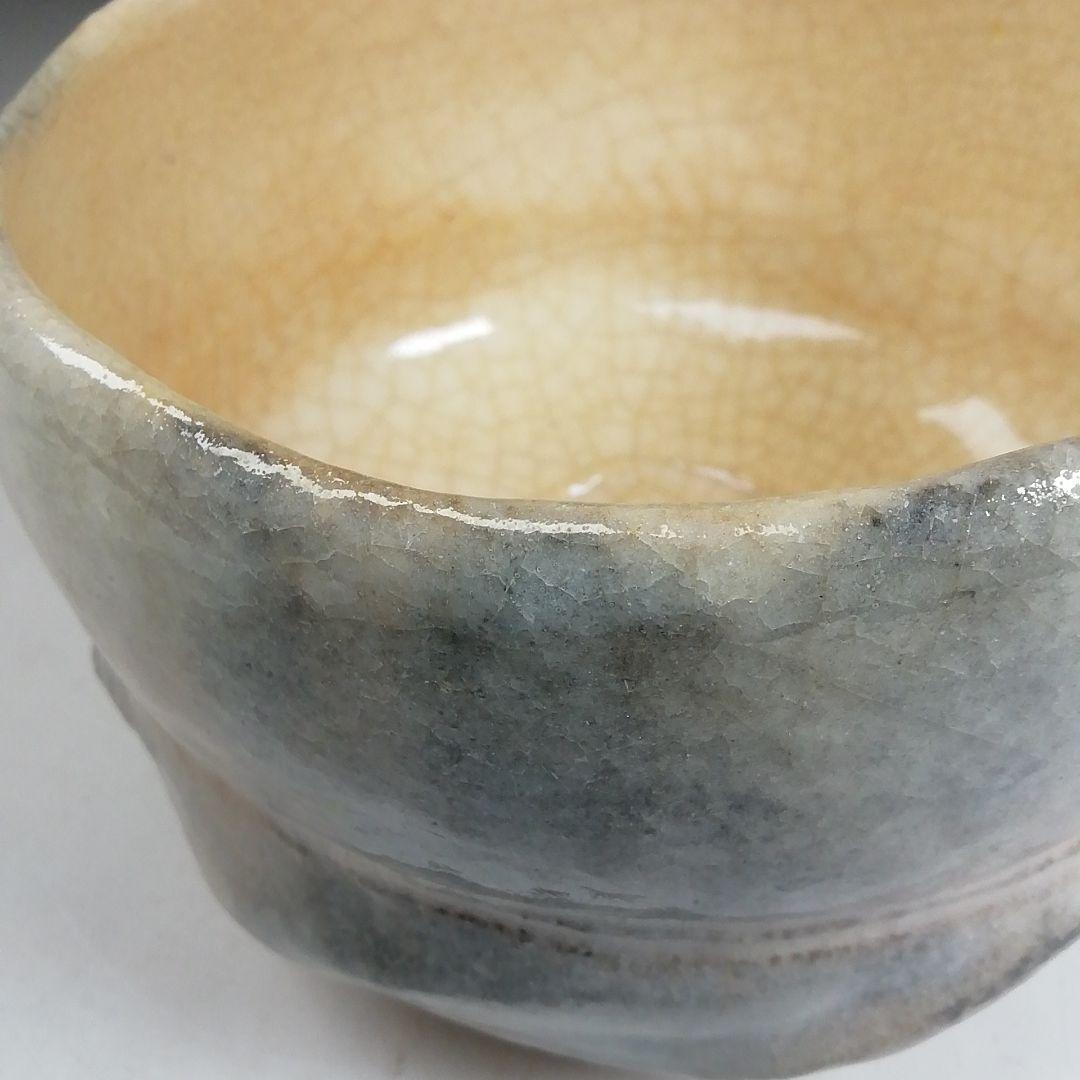 Ｗ２０６　茶碗　『白楽茶碗』『三代　小川長楽(裕起夫) 造』共箱　抹茶碗　茶道具