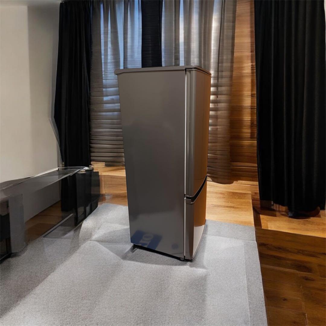 三菱 2ドア 冷凍冷蔵庫 168L 右開き MR-P17J-H 保証書