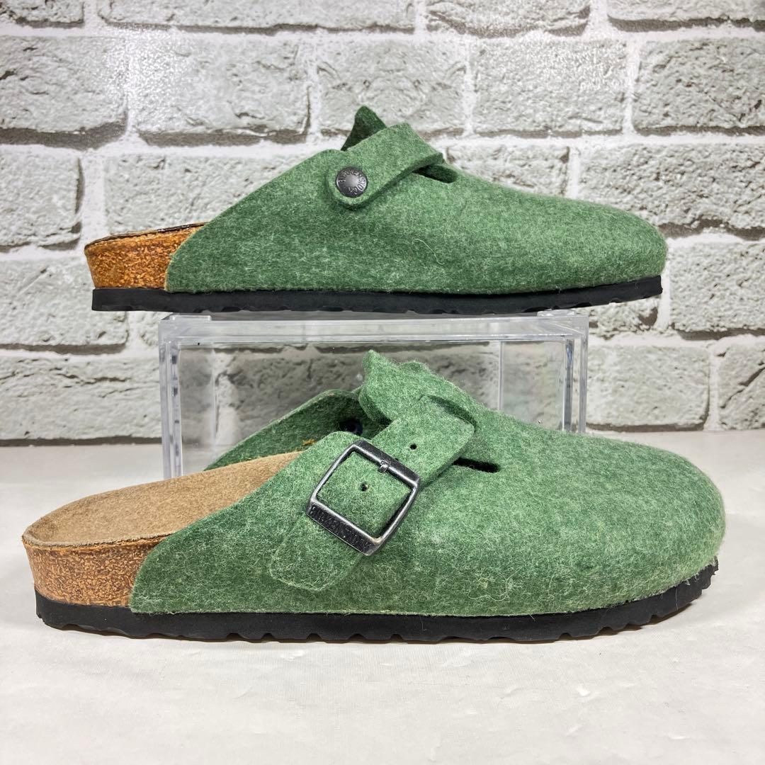 【希少カラー】ビルケンシュトック ボストン フェルト サンダル グリーン 37