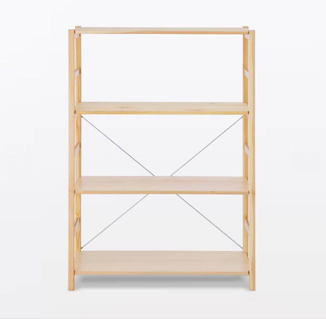 無印良品　パイン材ユニットシェルフ　８６ｃｍ幅・中