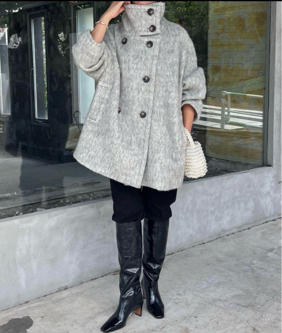 【美品】COLLAGE GALLARDAGALANTE シャギーコート