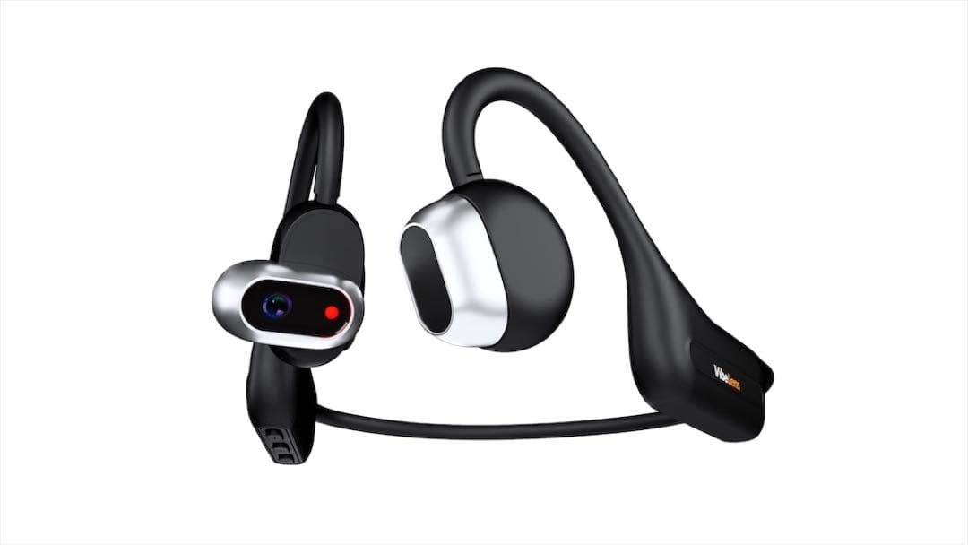 VibeLens MusicCam 骨伝導イヤホン ブラック