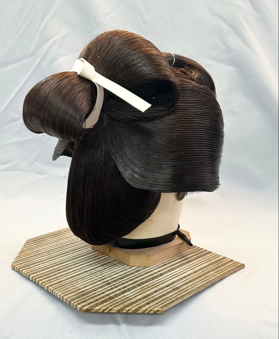 日本髪かつら　大衆演劇かつら　辰巳7号(中小〜中） つぶし島田 自然色