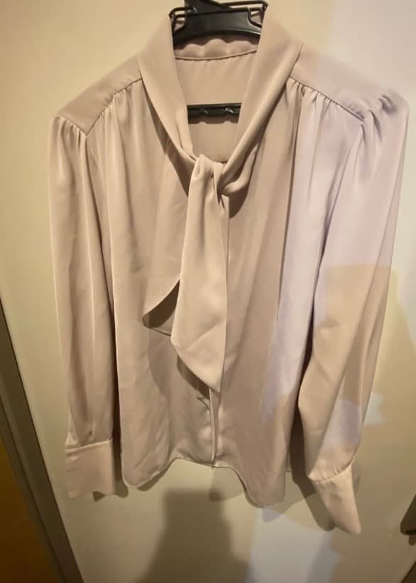 noble ロイヤルサテンボウタイブラウス　ピンク