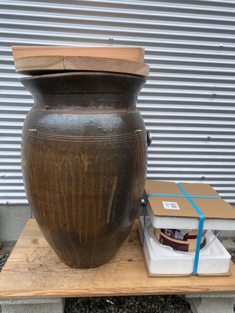 壺焼き芋の、壺　フルセット　カケあり