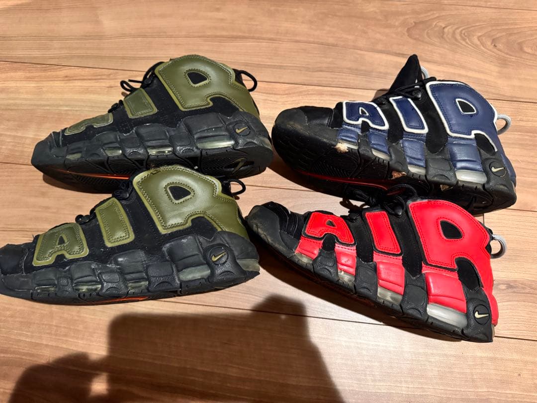 Nike Air More Uptempo シューズグリーン&レッド25cm