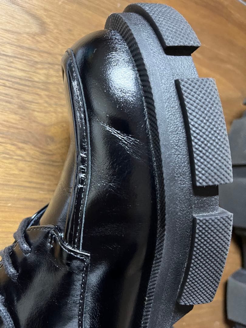 MANA ブラック 厚底レースアップシューズ　35サイズ