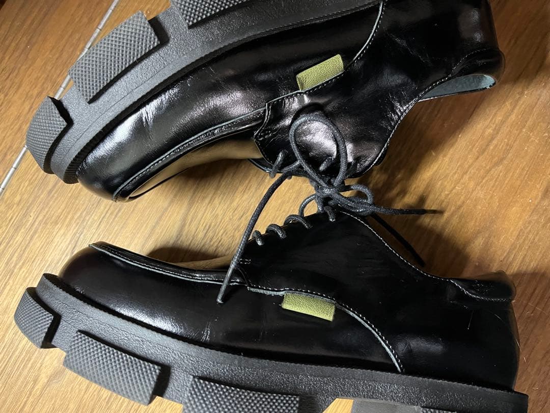 MANA ブラック 厚底レースアップシューズ　35サイズ